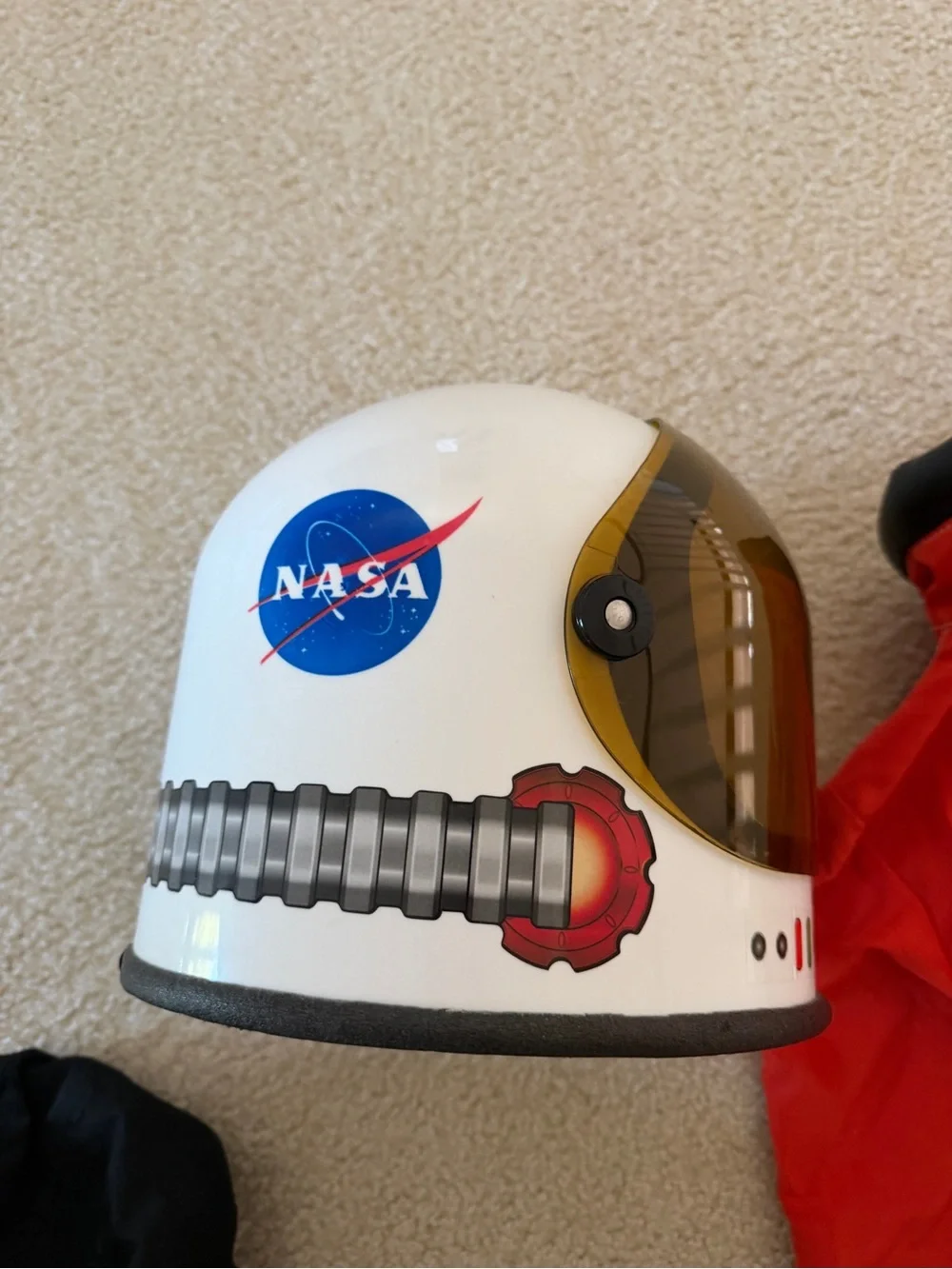 Kids NASA Astronaut Halloween Costume Size 6-8 + Helmet & Hat